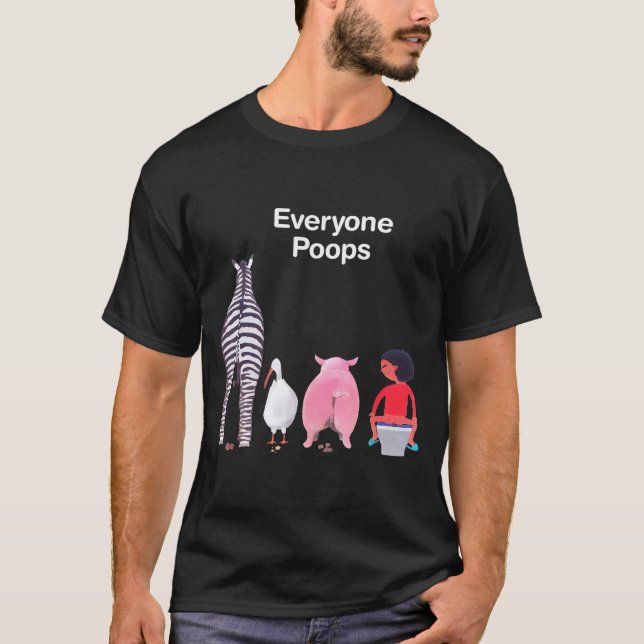 T-shirt Everyone Ops Funny Zebra G Toilet Humor  (Devant)