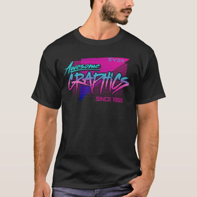 T-shirt EVGA 19e anniversaire "Graphiques fantastiques" Ré (Devant)