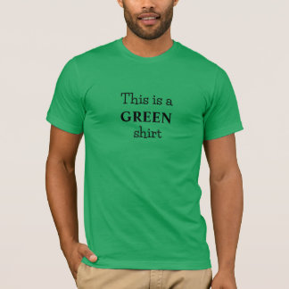 T-Shirt Évidemment de Couleur Verte avec Slogan