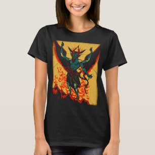 T-shirt Evil Baphomet Chèvre diable Démon Dieu avec les ai