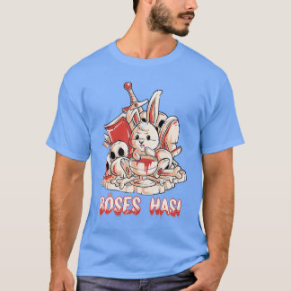 T-shirt Evil horror bunny with sword shield and knight arr