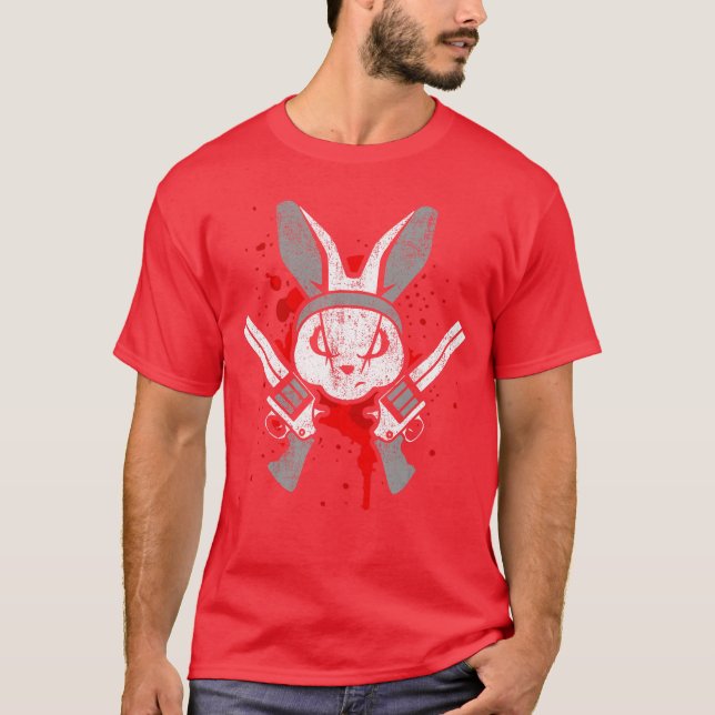 T-shirt Evil Horror Rabbit Funny Rabbit Saying Easter Gift (Devant)