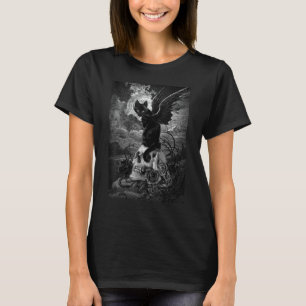 T-shirt Evil Sphynx Chat Crâne Chat Wicca Gothique Gothiqu