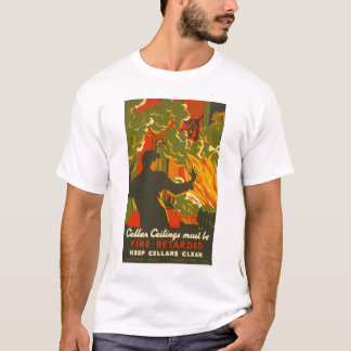 T-shirt Évitez la cave propre du feu WPA 1937