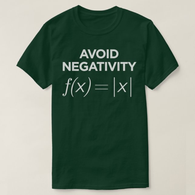 T-shirt Évitez la Négativité Équation mathématique Funny E (Design devant)
