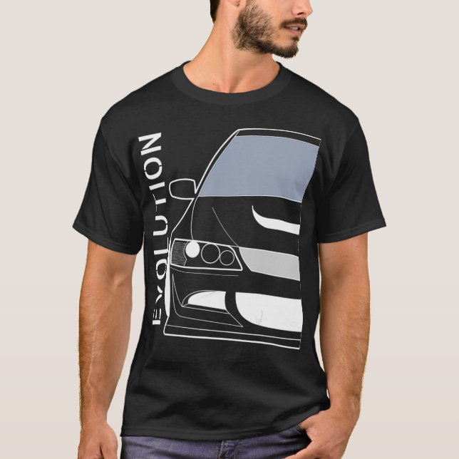 T-shirt Evo 8 Design Turbo JDM Classic Légendes  (Devant)