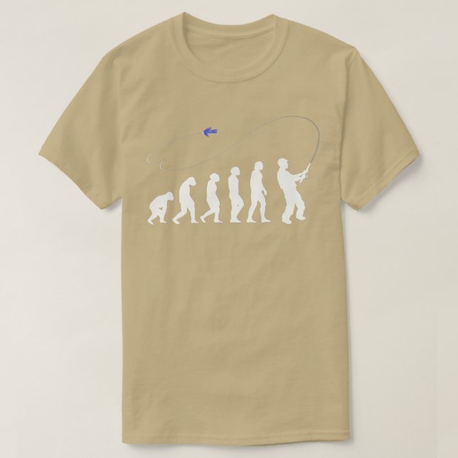 T-shirt Evolution AnglerFly Fishing Bait Cool Fisherman Gi (Design devant)