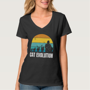 T-shirt Évolution de Chat Noir Vintage Chat Rétro