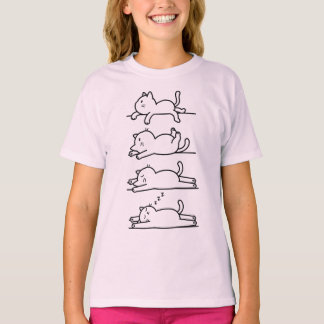 T-shirt Évolution de chats mignons et paresseux endormis