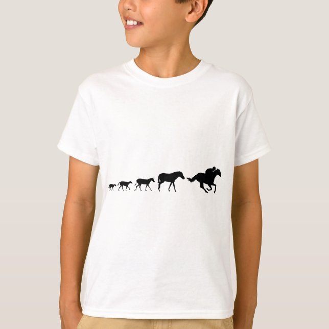 T-shirt Évolution de cheval de course (Devant)