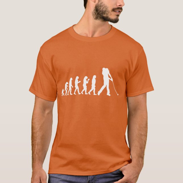 T-shirt Évolution de golfeur homme drôle cavernicole Golf (Devant)