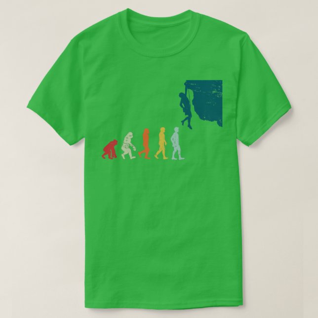 T-shirt Évolution de grimpeur en plein air Cadeau d'escala (Design devant)