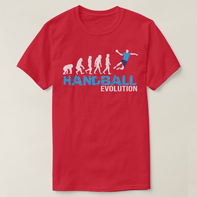 T-shirt Evolution de Handball I Handballer Hommes cadeau 1 (Design devant)