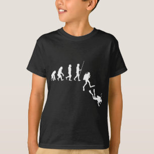 T-shirt Evolution de la plongée Evolution de Man Drôle de 