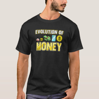 T-shirt Évolution de l'argent Bitcoin Crypto Histoire Drôl