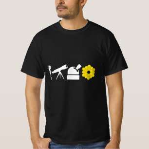 T-shirt Évolution De L'Astronomie Telescopes James Webb Sp