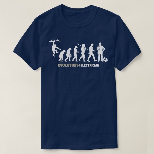 T-shirt Évolution de l'électricien (Design devant)