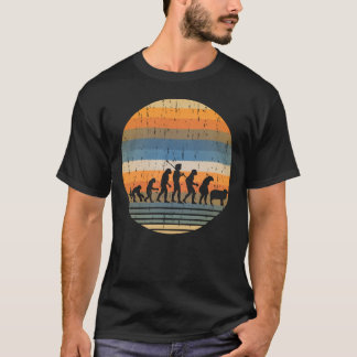 T-shirt Evolution de l'homme avec le singe au mouton style