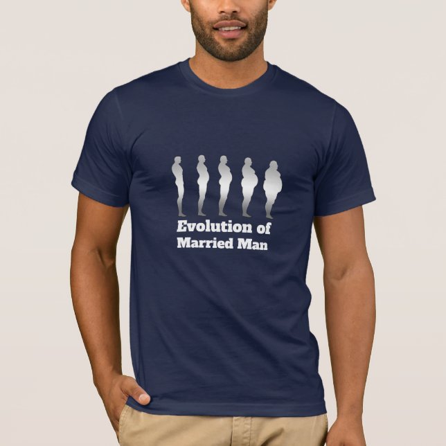 T-shirt évolution de l'homme marié humour drôle de jeu de  (Devant)