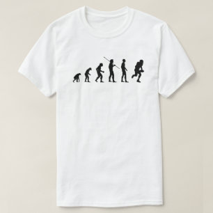 T-shirt Evolution de l'humanité ・ Funny American Football 