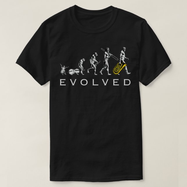 T-shirt Évolution de Tuba (Design devant)