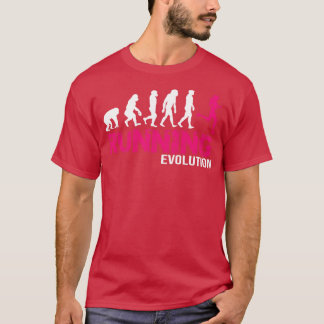 T-shirt Evolution des filles de course Coureurs cadeau 1