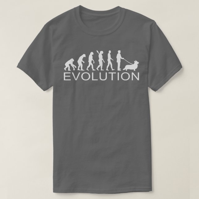T-shirt Évolution drôle de Corgi cadeau hommes femmes  (Design devant)