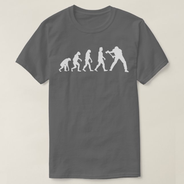 T-shirt Évolution du bûcheron (Design devant)