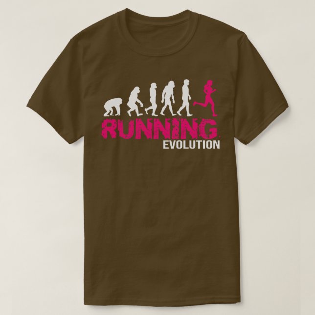 T-shirt Evolution du cadeau de Runls Girls Runners (Design devant)