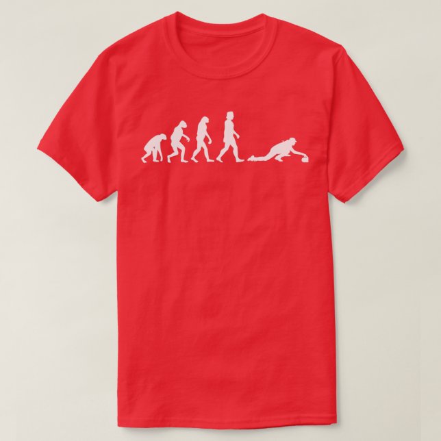T-shirt Évolution du curling (Design devant)