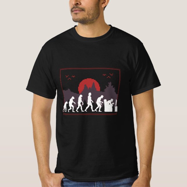 T-shirt Évolution du jeu amusant (Devant)