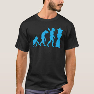 T-shirt Évolution du joueur d'échecs échiquier jeu d'échec