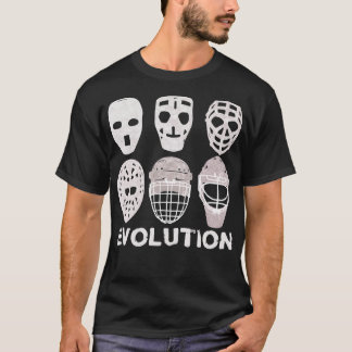 T-shirt Évolution du masque de gardien de hockey