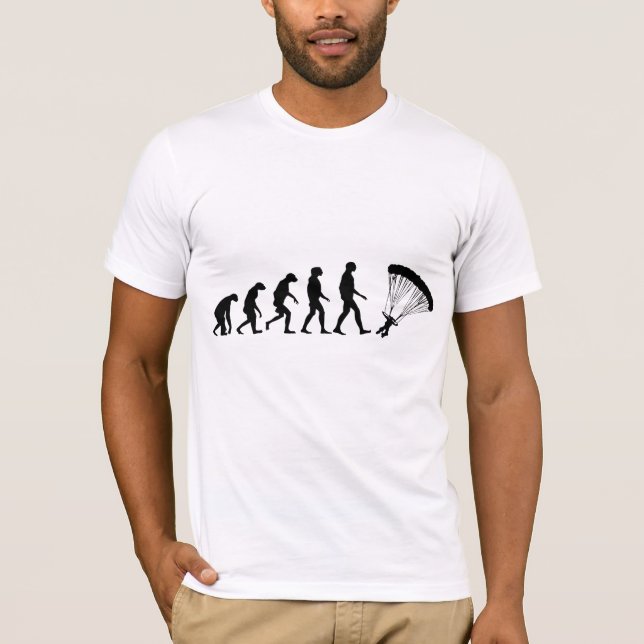 T-shirt Évolution du parachutage (Devant)