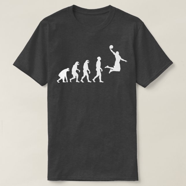 T-shirt Évolution du singe Ape au jeu de basket-ball humai (Design devant)