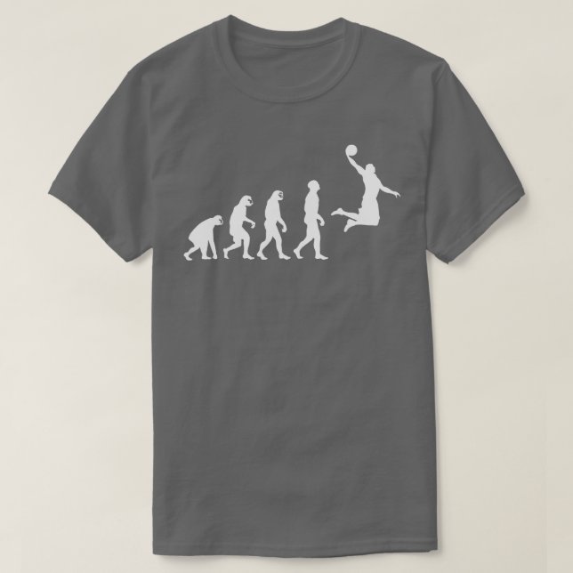 T-shirt Évolution du singe Ape au jeu de basket-ball humai (Design devant)