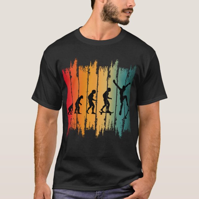 T-shirt Évolution Du Skateboard (Devant)