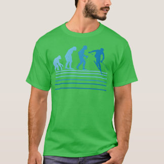 T-shirt Évolution du ski Skieur Sports d'hiver ami ami