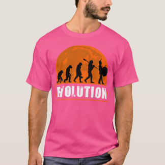 T-shirt Evolution du tambour de basse humaine Funny Bass D