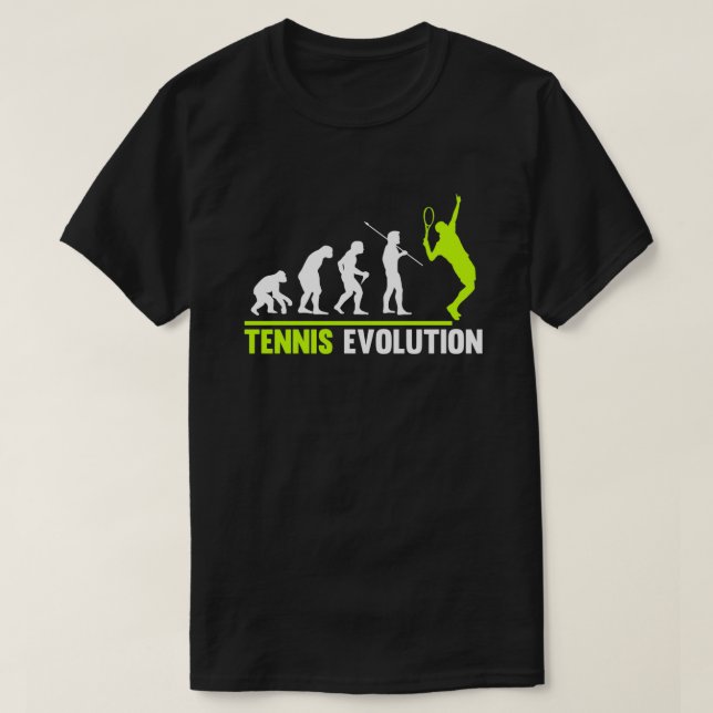 T-shirt Évolution du tennis de pelouse (Design devant)