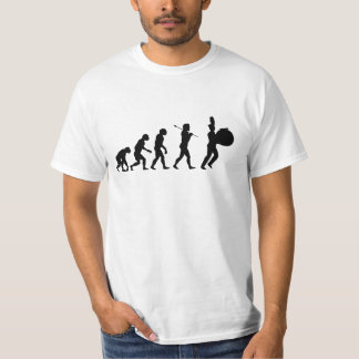 T-shirt Évolution d'un batteur bas (blanc de base)