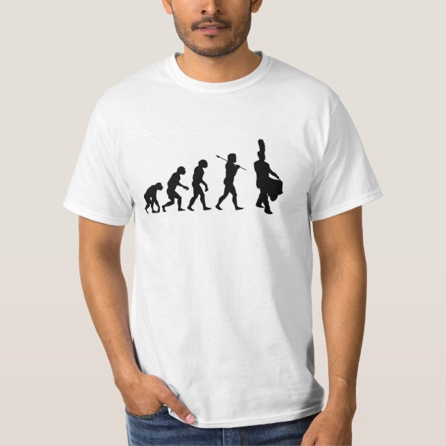 T-shirt Évolution d'un batteur de piège (blanc de base) (Devant)
