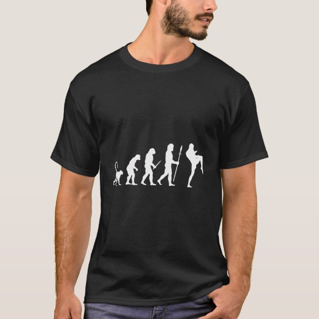 T-shirt Évolution D'Un Entraîneur De Kickboxer Kickboxer T (Devant)