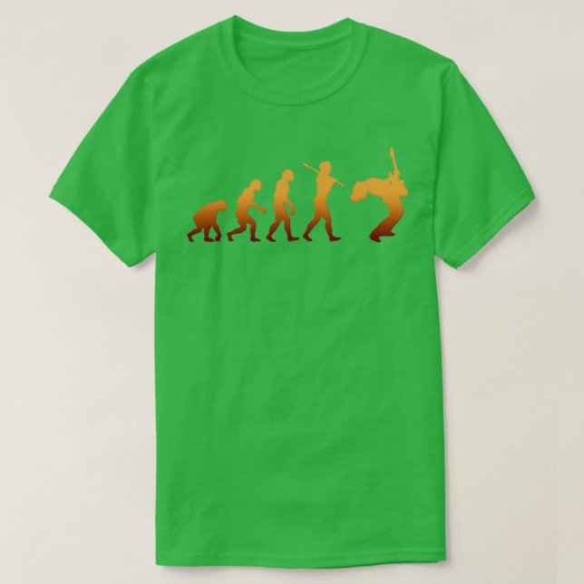 T-SHIRT ÉVOLUTION D'UN JOUEUR DE GUITARE 1 (Design devant)