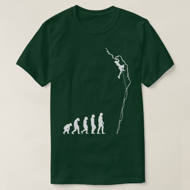 T-shirt Évolution Escalade Funny Bouldering Rock Climber (Design devant)