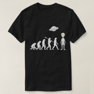 T-shirt Évolution extraterrestre drôle design OVNI