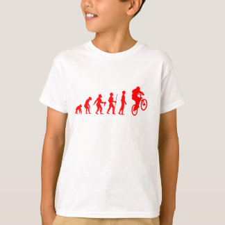 T-shirt Évolution humaine drôle jusqu'à un saut de VTT