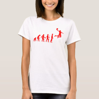 T-shirt Évolution humaine drôle jusqu'au dunk de joueur de