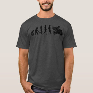 T-shirt Evolution humaine Livraison de pizza Guy Manger Pi
