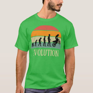 T-shirt Évolution motocross cadeau enduro humour moto cros